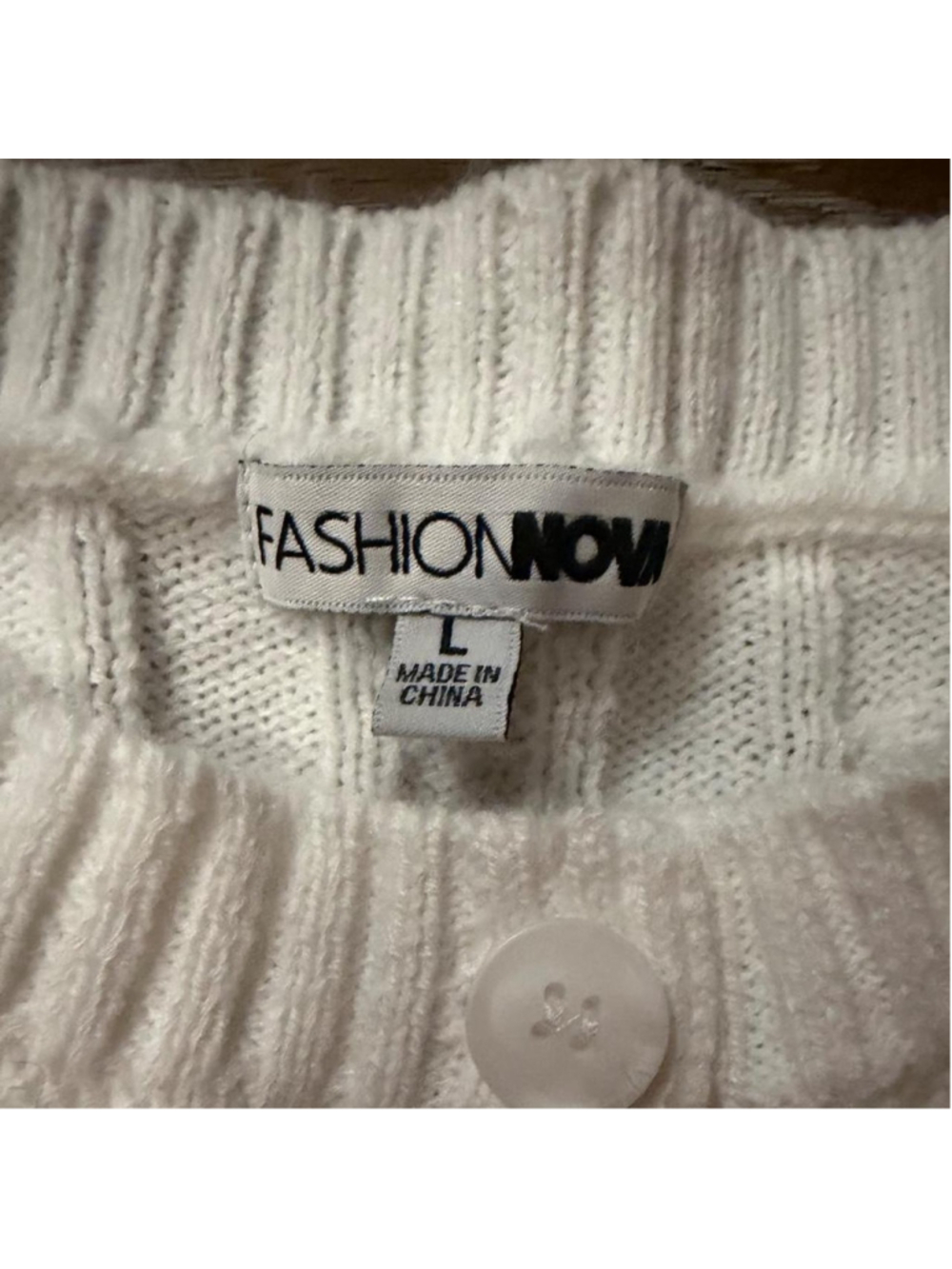 Fashion Nova Cherry Cardigan Large Coquette Cable Knit Girly Novelty - Picture 3 of 5
